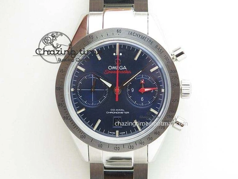 0518 Speedmaster ’57 SS Chrono AXF Best Edition Blue Dial on SS Bracelet A7750 (Free Leather Strap) StreetReady 8281
